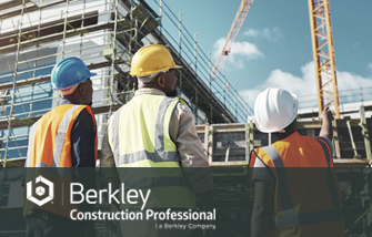 Berkley Construction Professional Contractors on the commercial construction site overseeing the project