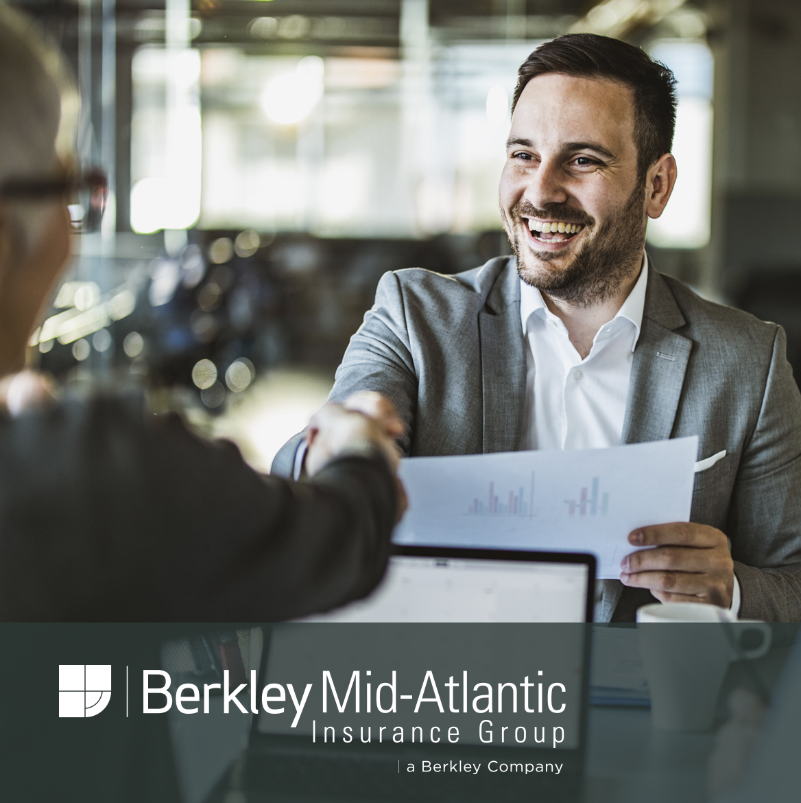 Berkley Mid-Atlantic Insurance Group Independent agent presenting Berkley Mid-Atlantic insurance solution to client.